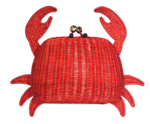 Load image into Gallery viewer, Serpui Michael Crab Wicker Bag - Red
