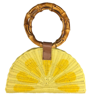 Serpui Betty Sicilien Lemon Wicker Bag