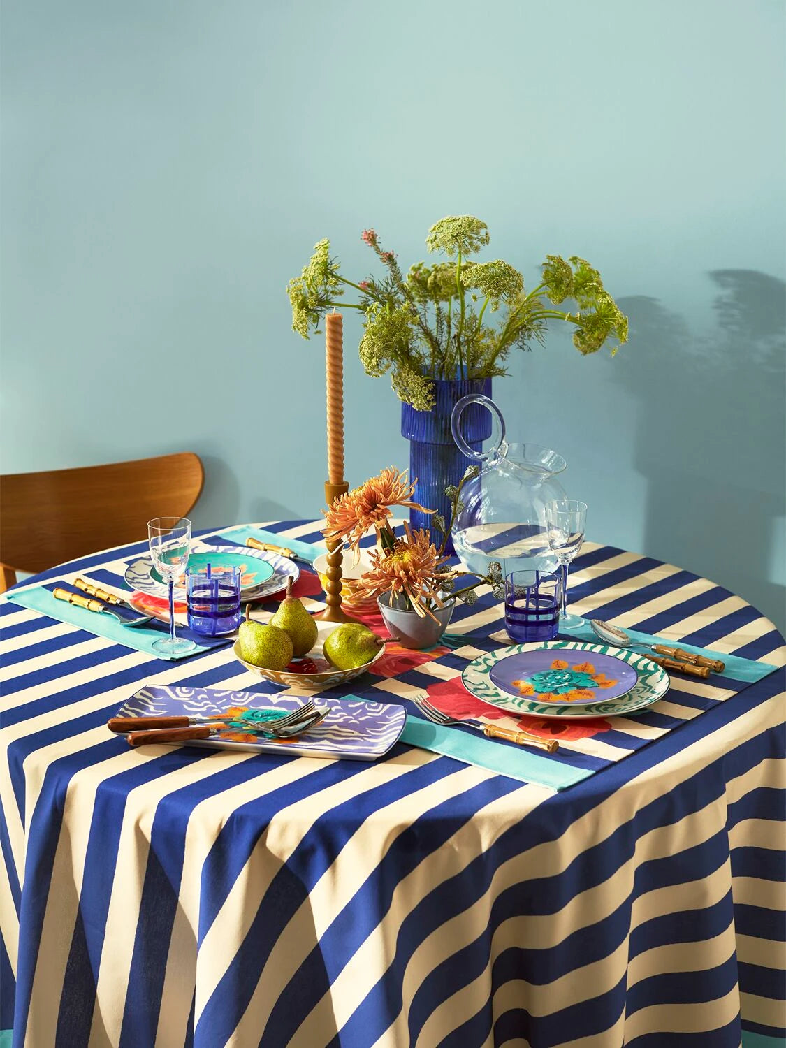 Indian Tiger Porcelain Dessert Plates Set of 4