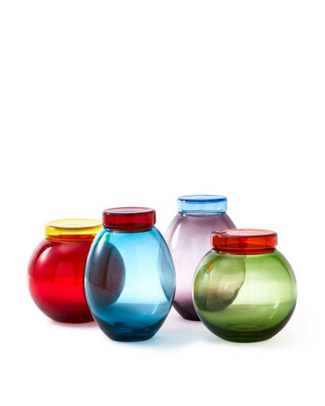 Pols Potten Bloated Caps & Jars Multi Mix Set of 4