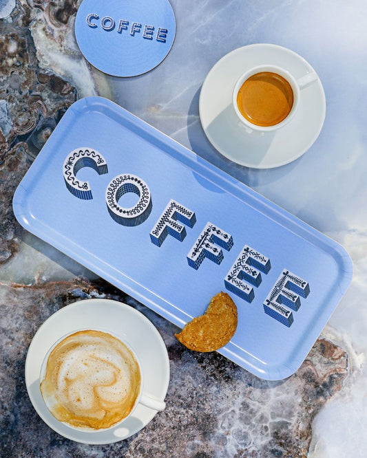 Coffee Tray Blue 32x15cm