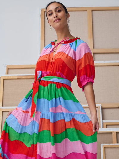 The Mona Dress Multi - The Drawer
