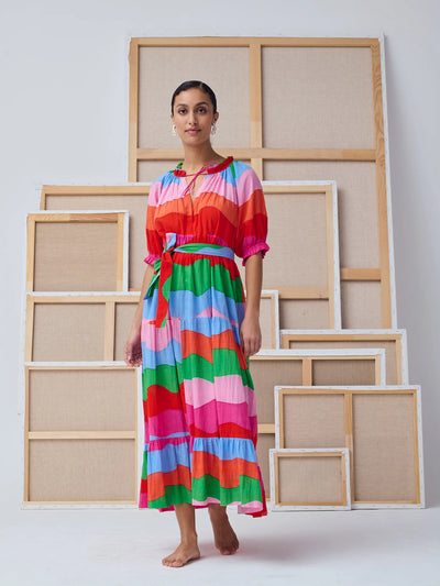 The Mona Dress Multi - The Drawer