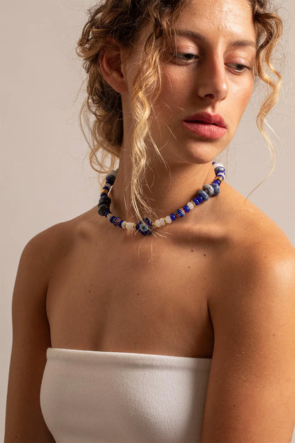 La Coque Francaise Kalliope Blue Necklace/ Phone Strap