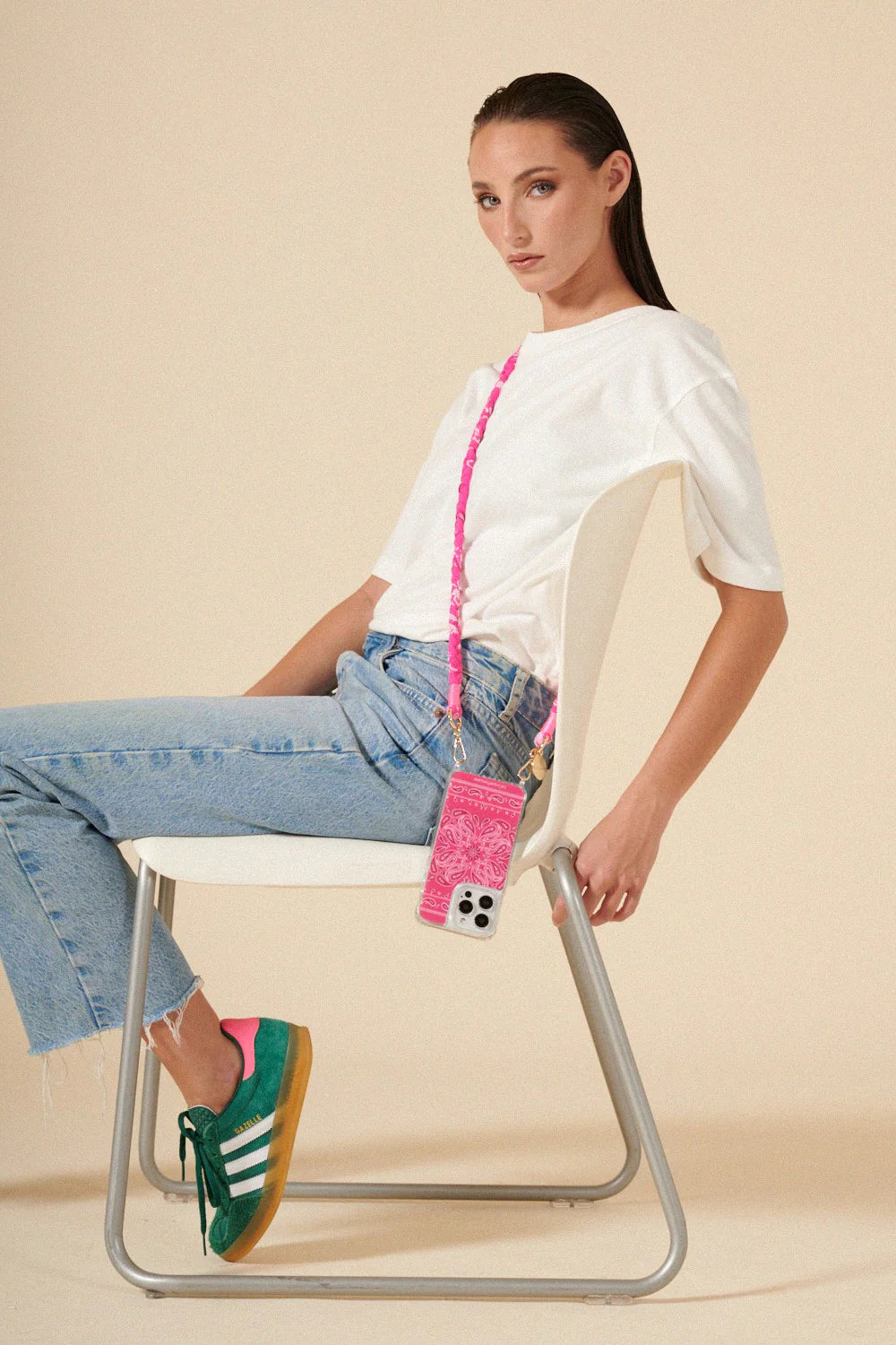 La Coque Francaise Della Braided Bandana Phone Strap