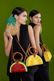 Serpui Betty Sicilien Lemon Wicker Bag