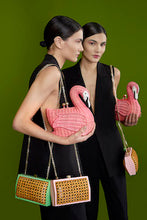 Load image into Gallery viewer, Serpui Joseph Flamingo Wicker Bag
