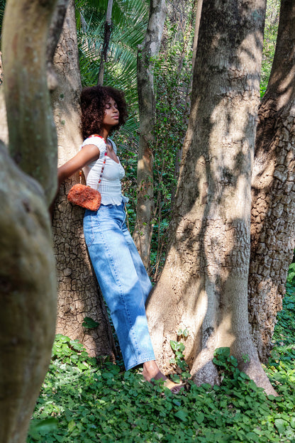 Serpui Mia Flowers Bag - Orange