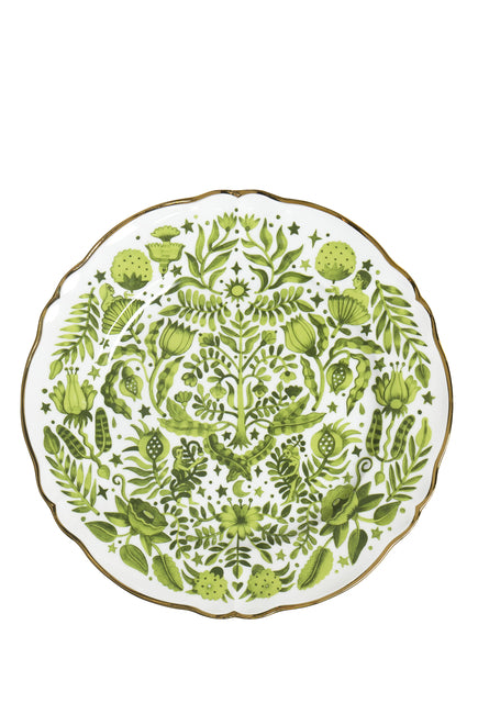 Bitossi Home Round Platter Porcelain Plate - Green
