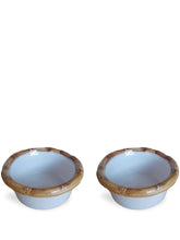 Load image into Gallery viewer, Les Ottomans Bamboo Porcelain Bowls - Set of 2
