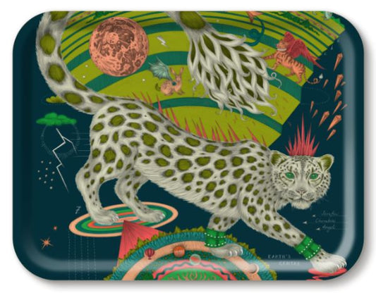 Snow Leopard Forest Tray 43x33cm