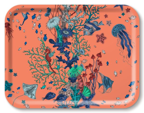 Seaforest Peach Tray 43x33cm