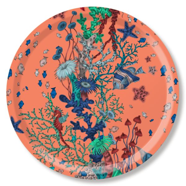 Seaforest Peach Tray 39cm