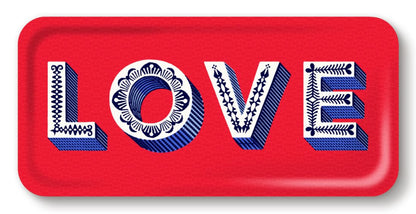 Love / Red Tray 32x15cm