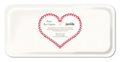 Love / Red Tray 32x15cm