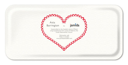 Love / Red Tray 32x15cm