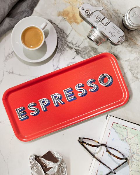 Espresso Tray Red 32x15cm