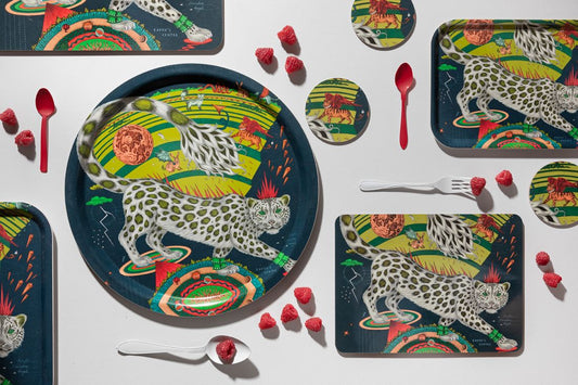 Snow Leopard Forest Tray 39cm