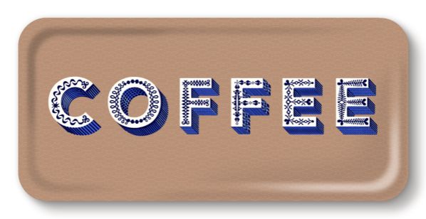 Coffee Brown Tray 32x15cm