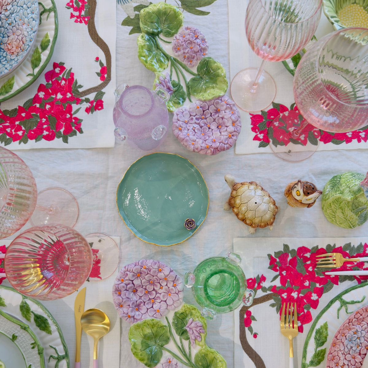 Ceramic Plate with Flower
