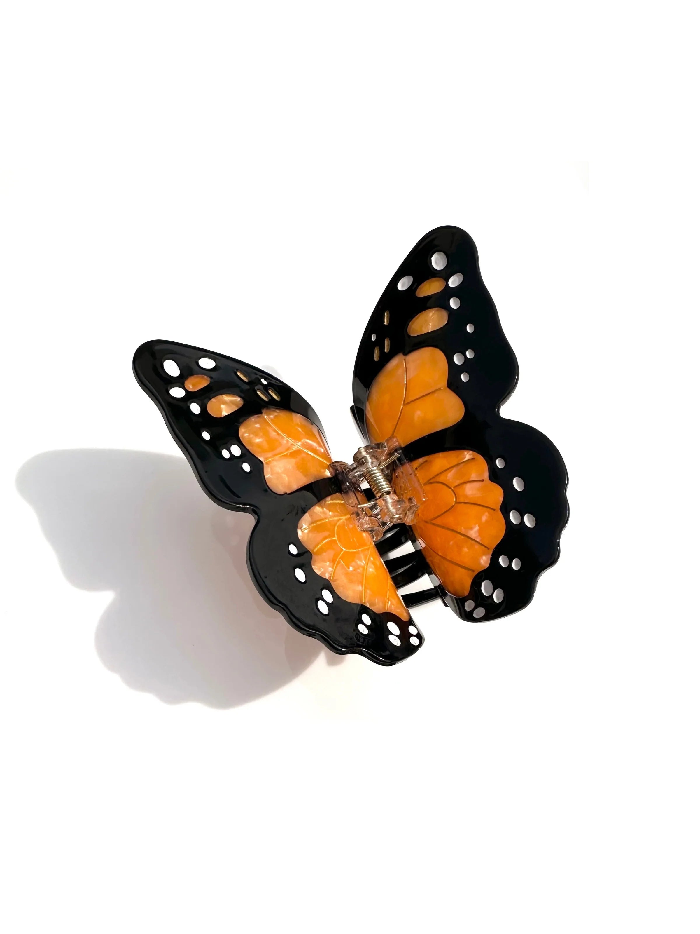 Monarch Butterfly Hand Painted Claw Hair Clip