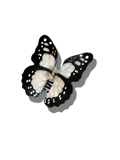 Monarch Butterfly Hand Painted Claw Hair Clip