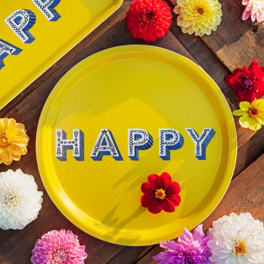 Happy Tray 39cm - Yellow