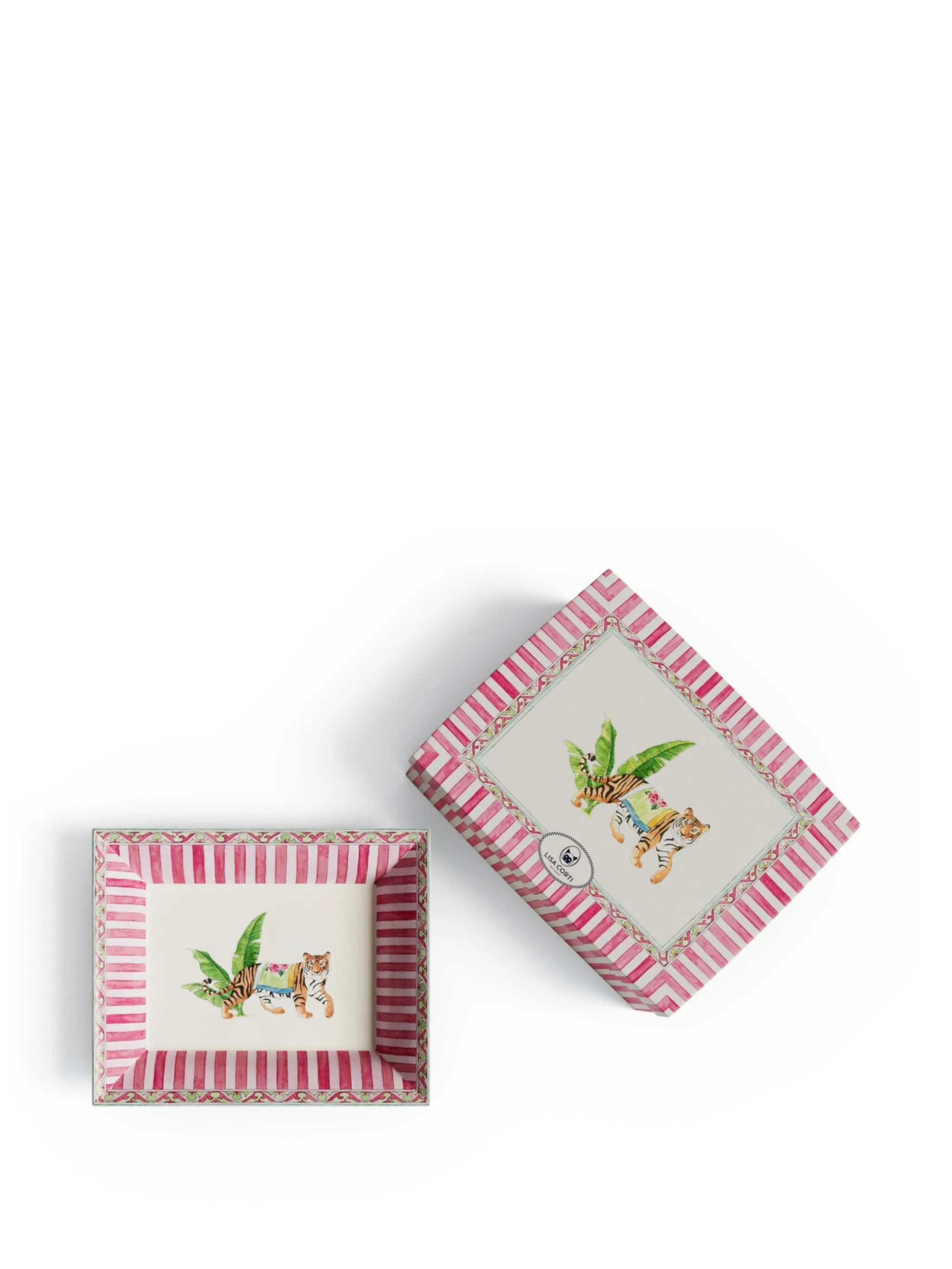 Sariska Porcelain Charger Tray - Pink