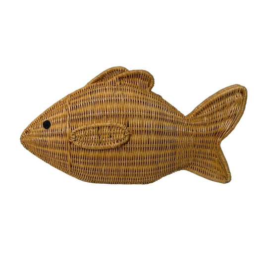 Serpui James Fish Wicker Bag