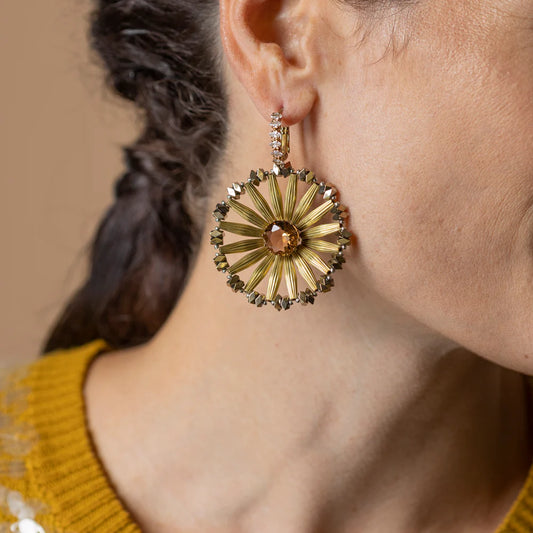 Sunflower Earrings Gold