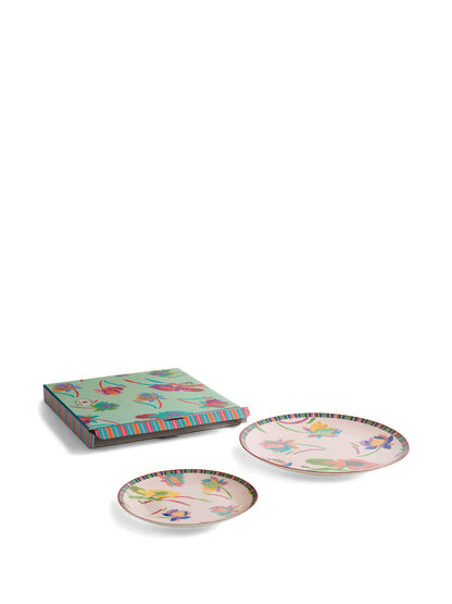 Japanese Porcelain Plates Set of 2 - Pink