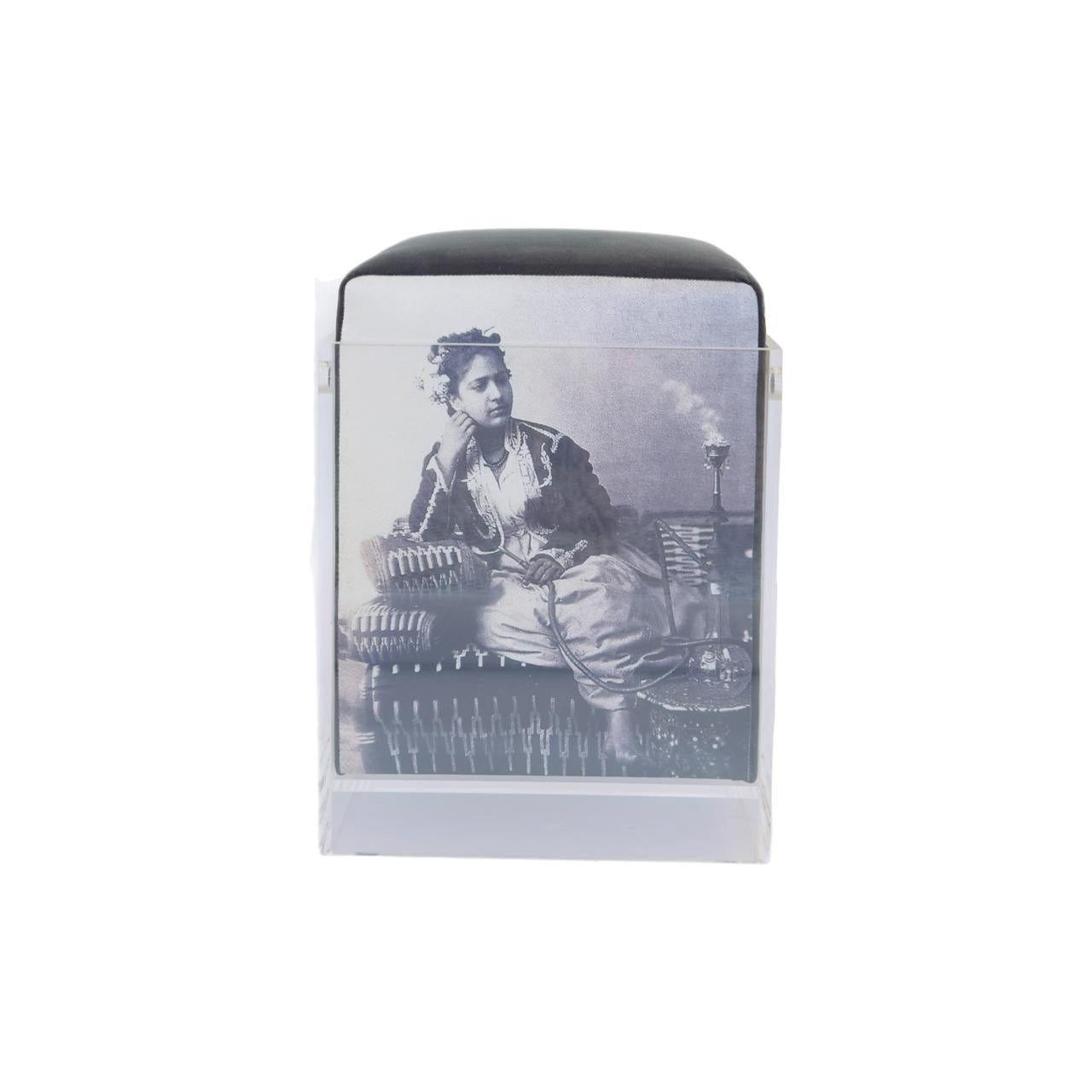 Nada Debs Vintage Floating Stool - Dark Grey