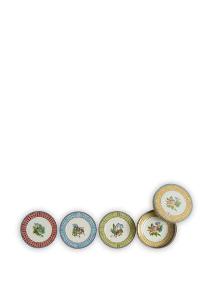 Jungle Parrot Porcelain Dessert Plates Set of 4