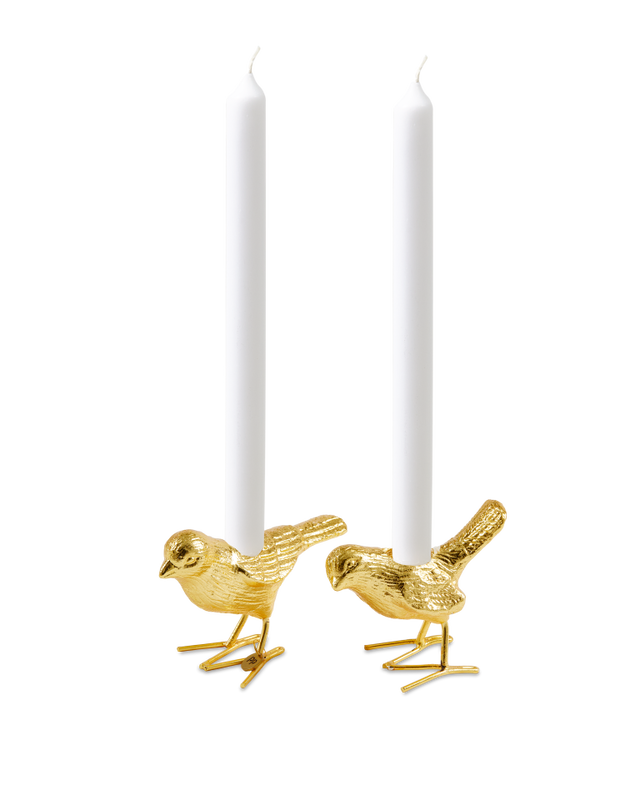 Pols Potten Flock of Birds Gold Candle Holders - Set of 2