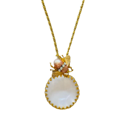 Ornella Magnifying Lens Necklace - Bee