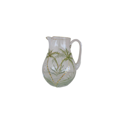 Bohemia Crystal Hand Painted Jug Palm Tree