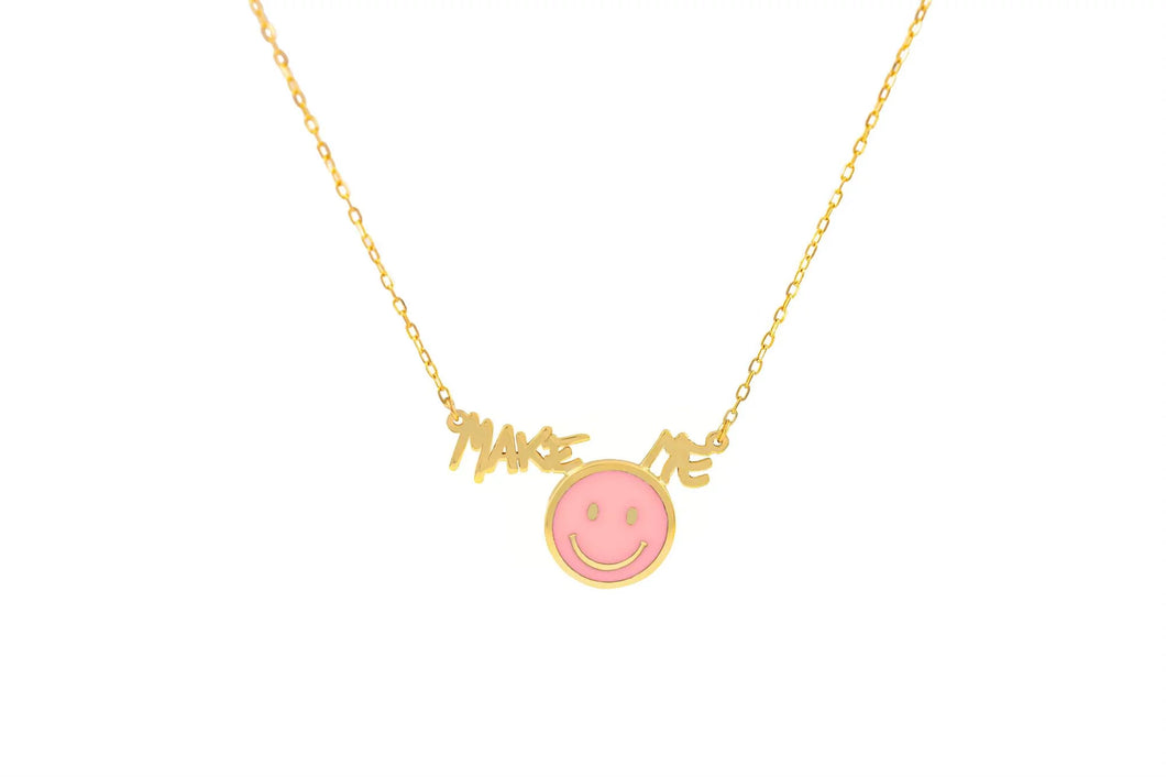 LRJC  Make Me Smile Necklace - Pink