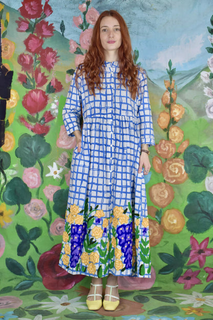 Cotton Dress Coreana Embroidered