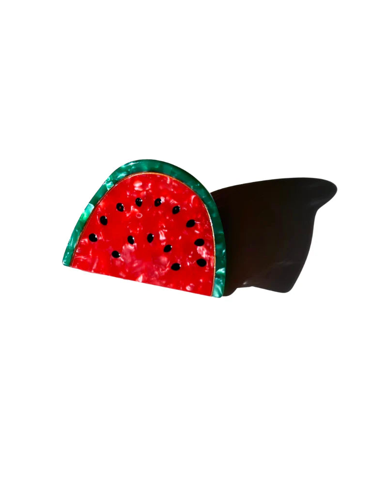 Watermelon Hand Painted Claw Hair Clip