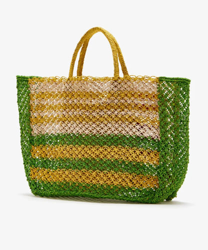 The Jackson Jute Tote Bag Olive - Ciao
