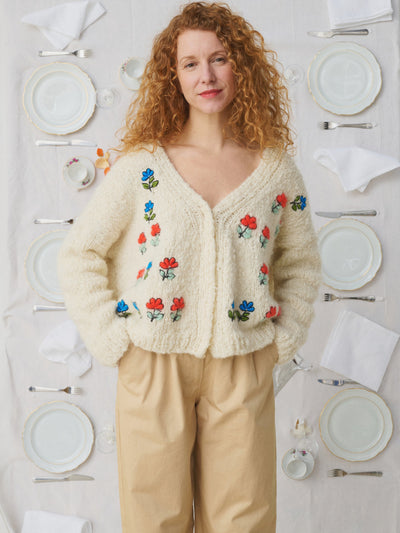 Ernst Embroidered Cardigan - The Tableware