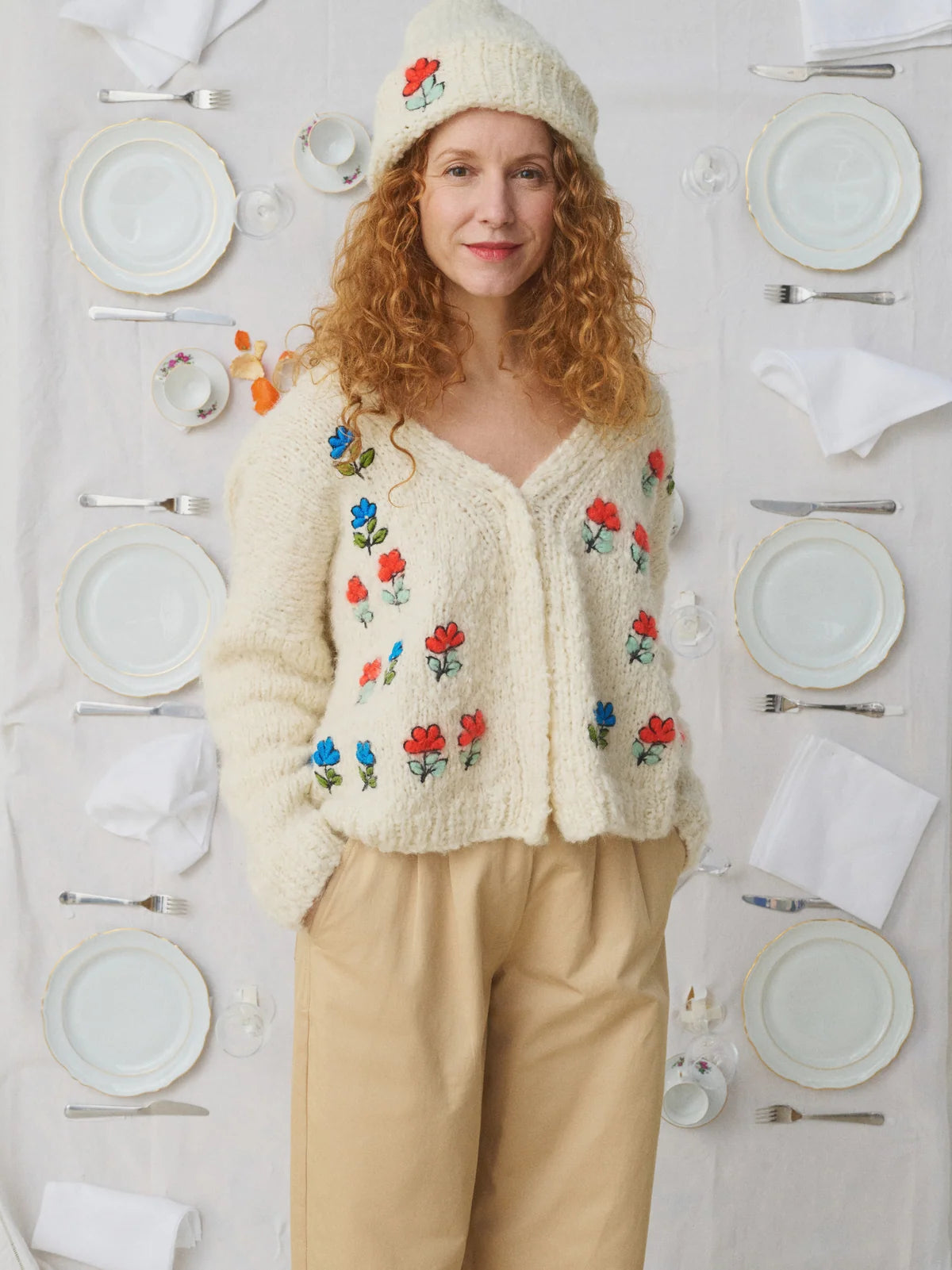 Ernst Embroidered Cardigan - The Tableware