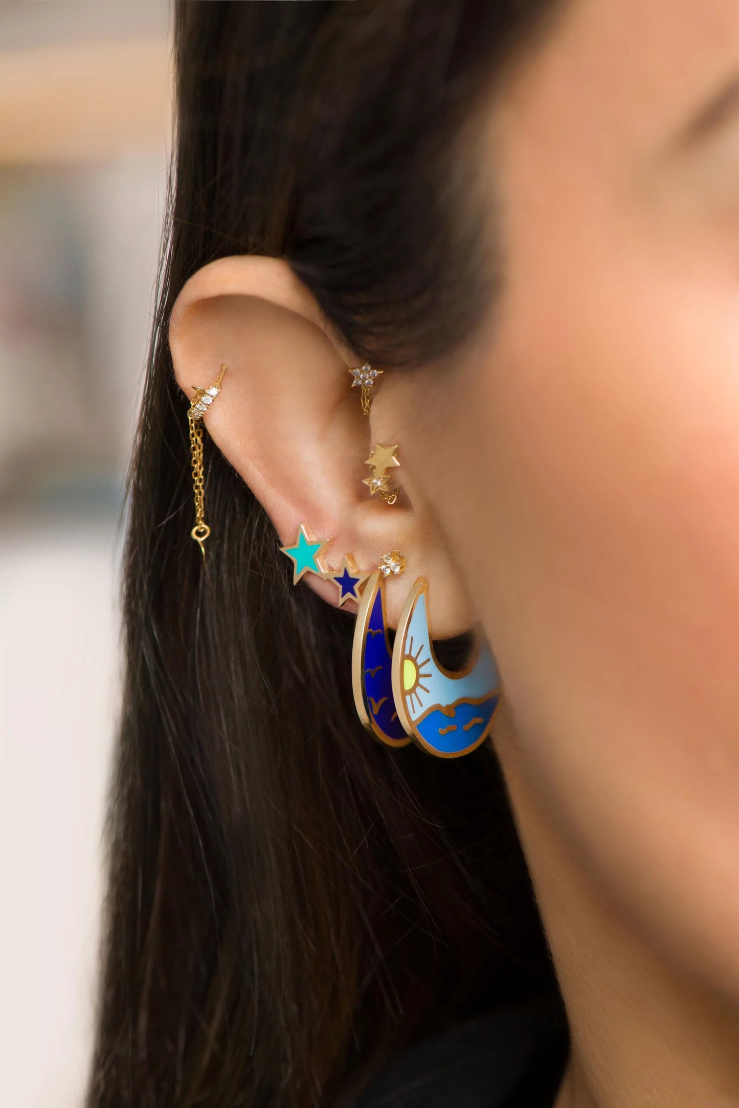 LRJC 'Rise & Shine" Hoop Earring