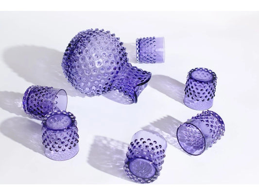 Hobnail Glass - Indigo