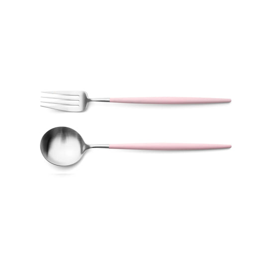 Goa Cutlery Serving Fork & Spoon - Silver