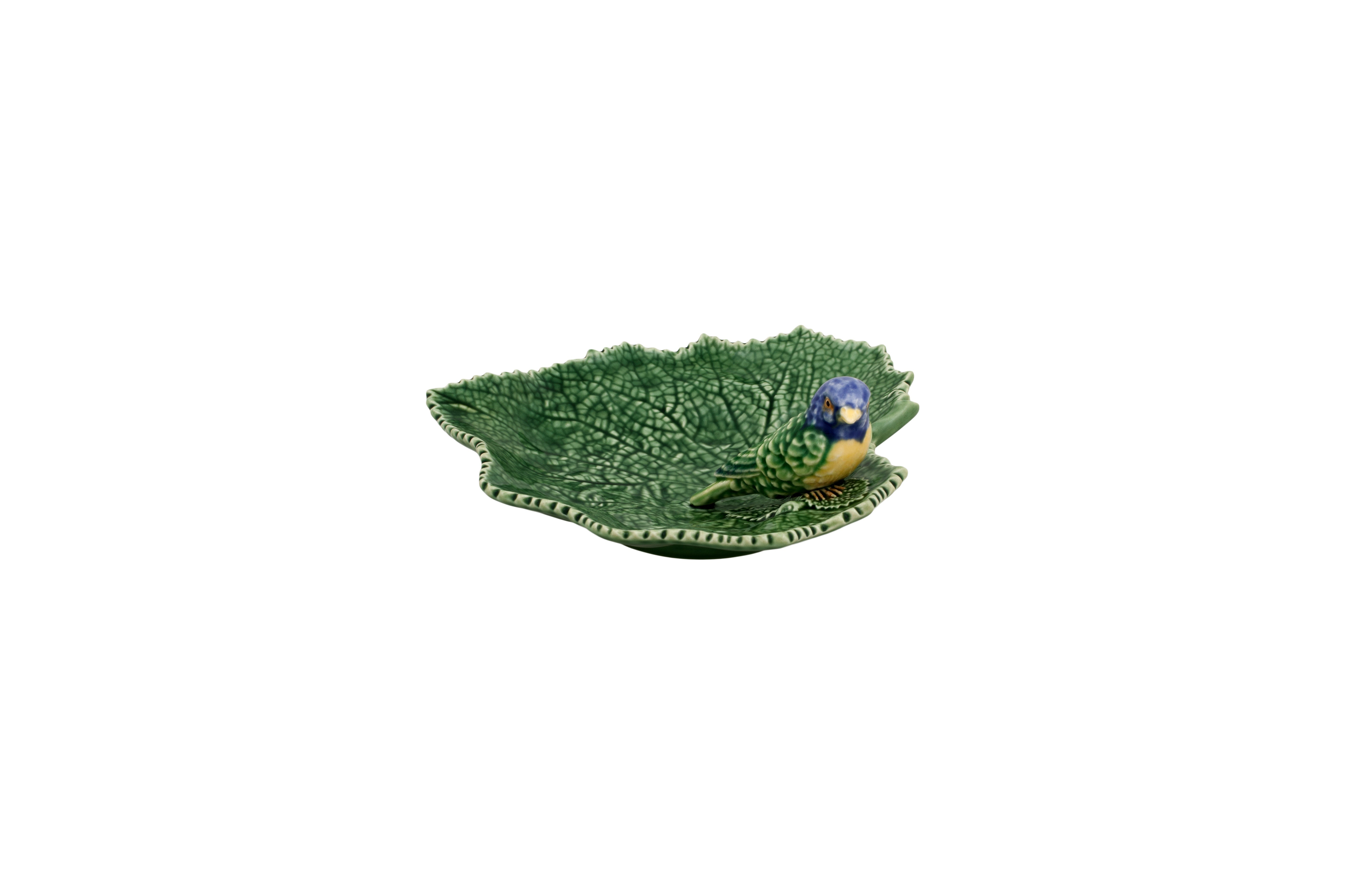 Cineraria Leaf with Blue Bird