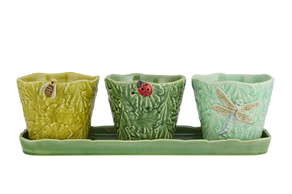 Set of 3 Vase - Flying Insects