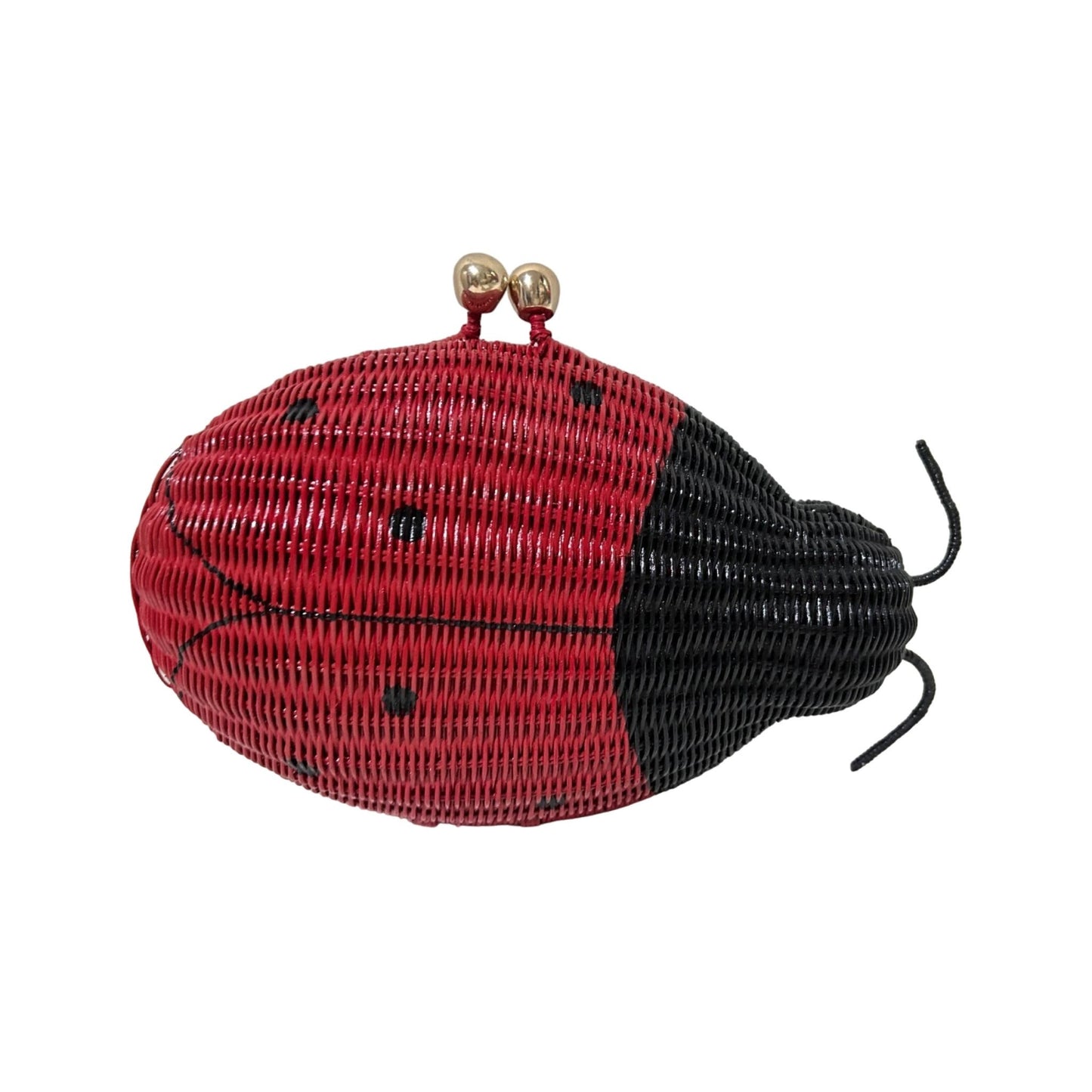 Serpui Joanna Ladybug Wicker Bag