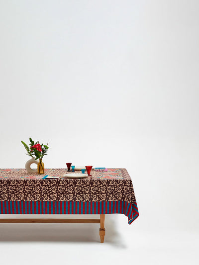 Arabesque Corolla Cotton Tablecloth - 180x350