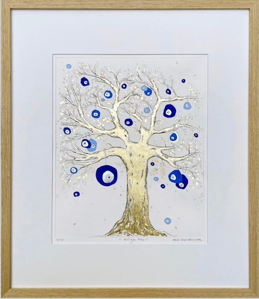 "Evil Eye Tree" Etching